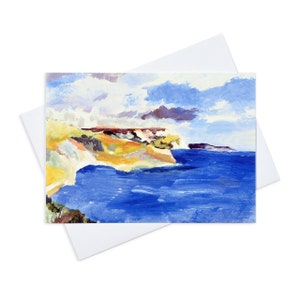 Côte jurassique | carte de voeux beaux-arts | Cartes d'art | Cartes côtières | de paysage marin | Art du Dorset | Cartes de voeux Royaume-Uni | Cartes beaux-arts