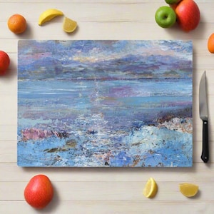 Isle of Mull Glass Chopping Board: Toughened Worktop Saver