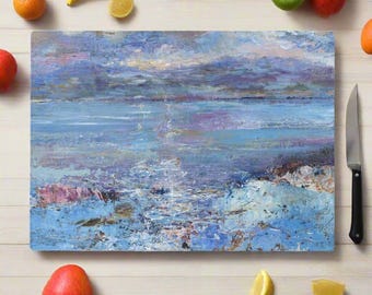 Isle of Mull Glass Chopping Board: Toughened Worktop Saver