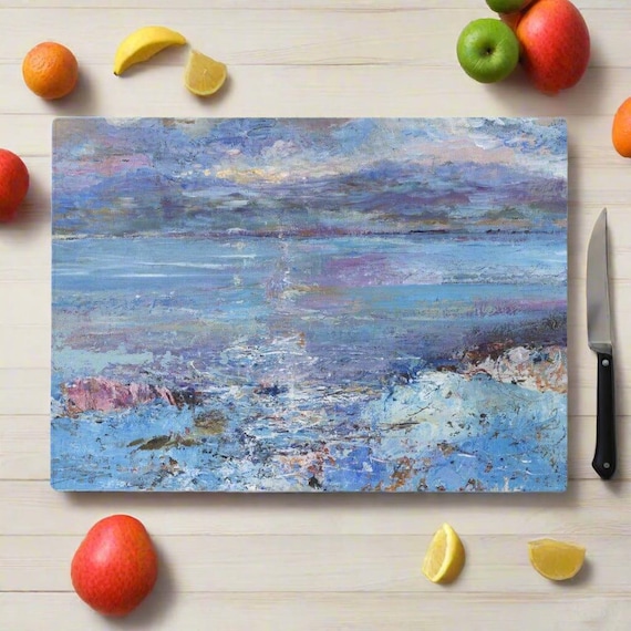 Isle of Mull Glass Chopping Board: Toughened Worktop Saver