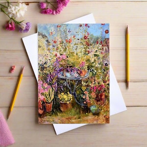 Bloemenwenskaart | Verjaardagskaart | Wenskaart | Bloemwenskaart | Kunstzinnige kaart | Kaart voor tuinders | Prachtige verjaardagskaart