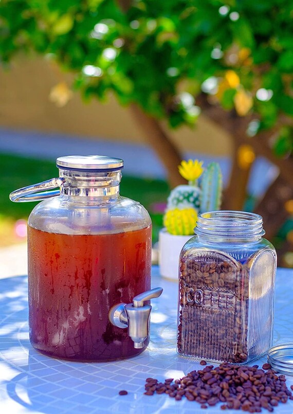 Cold Brew Iced Coffee Maker & Iced Tea Maker on Tap 3.2 Liter Cold