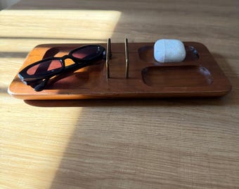 Vintage MCM Wood Valet Tray - Vintage Home Decor - Free Shipping