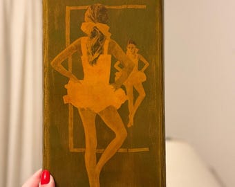 Vintage Ballerina Art - Vintage Wood Decoupage Art - Vintage Art 1969 - Cottagecore Art - Vintage Home Decor - Nursery Decor - Free Shipping