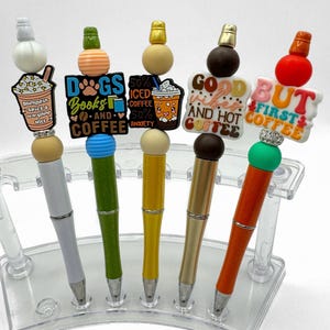 Beaded Pen | Silicone Beads | Coffee Lover