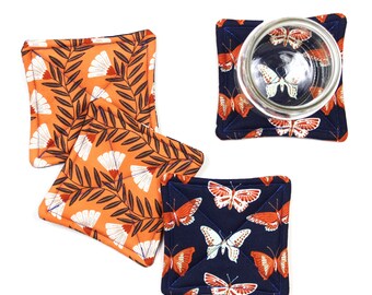 Posavasos térmicos de mariposa (paquete de 4)