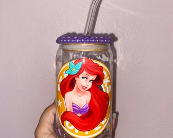 Little Mermaid Glass Cup
