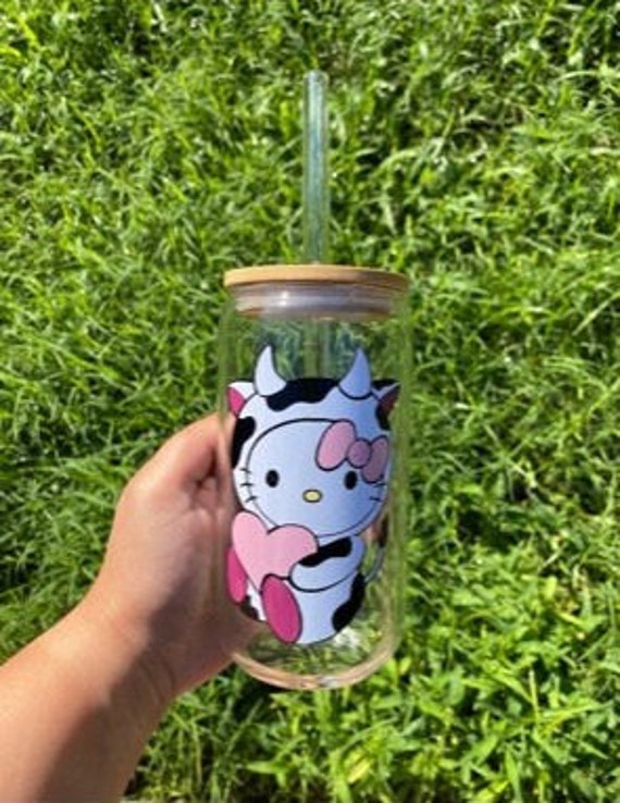 Kitty Beer Glass Can Tumbler