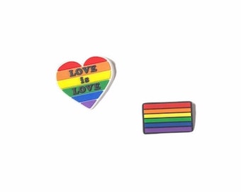 Pride Shoe Charms | Pride Flag Shoe Charms | LGBTQ+ Shoe Charms