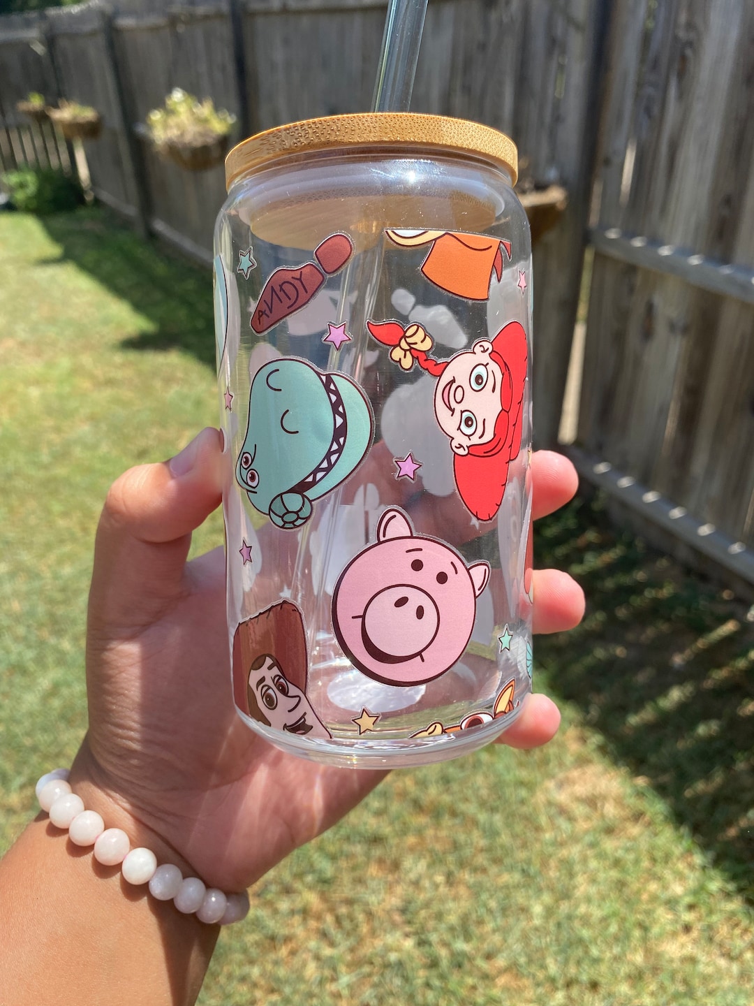 Toy Story Glass Cup Etsy