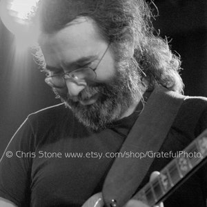 Jerry Garcia Original Unframed Close-up B&W Photograph image 2