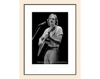 James Taylor Original Framed Portrait B&W Photograph