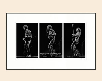Stanley Clarke 13 x 19 Original Framed B&W Triptych Photographs