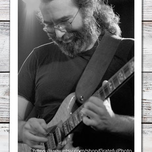 Jerry Garcia Original Unframed Close-up B&W Photograph image 3