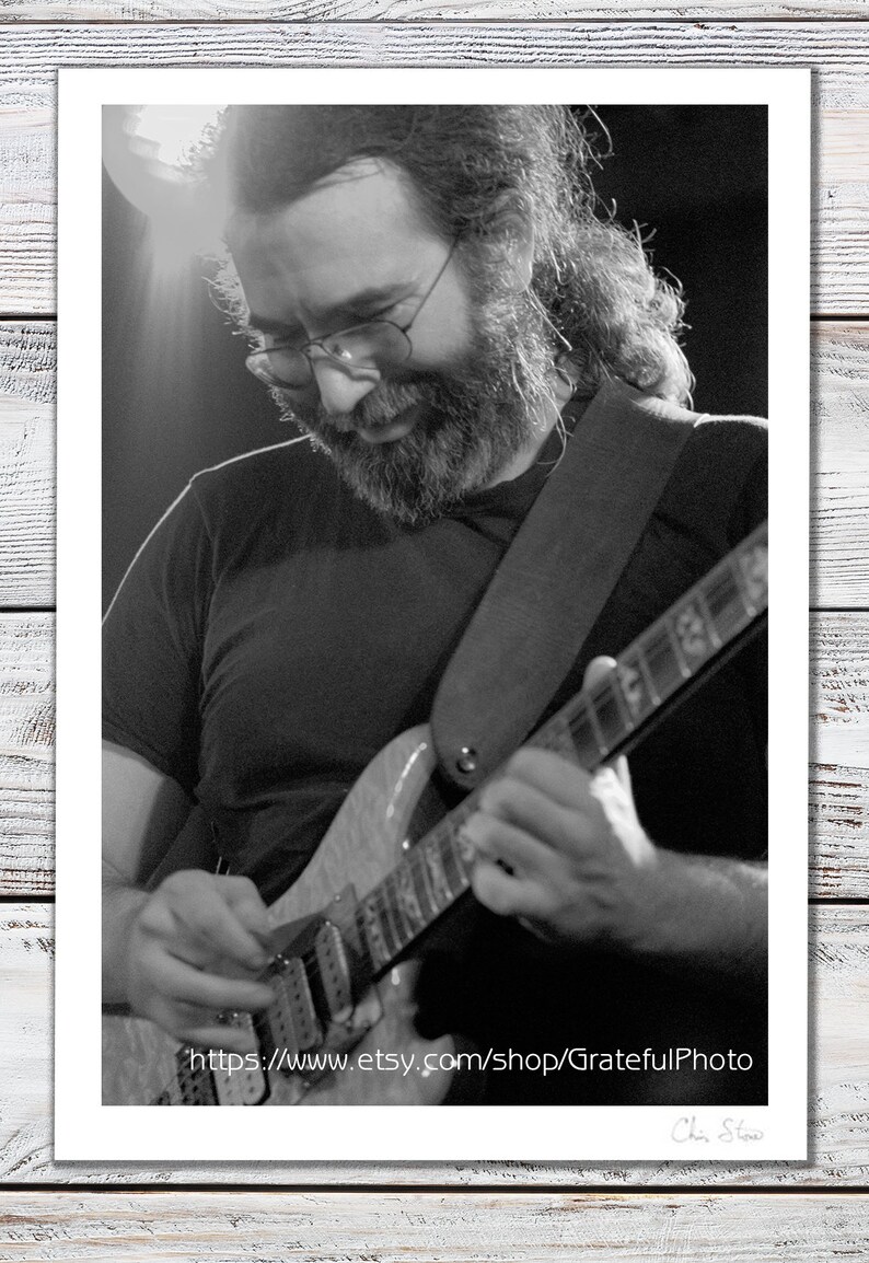 Jerry Garcia Original Unframed Close-up B&W Photograph image 3