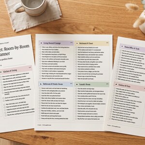 ADHD Cleaning Checklist Printable, Room by Room House Cleaning Planner, Home Reset Declutter List, 126 Tasks, Digital Download PDF