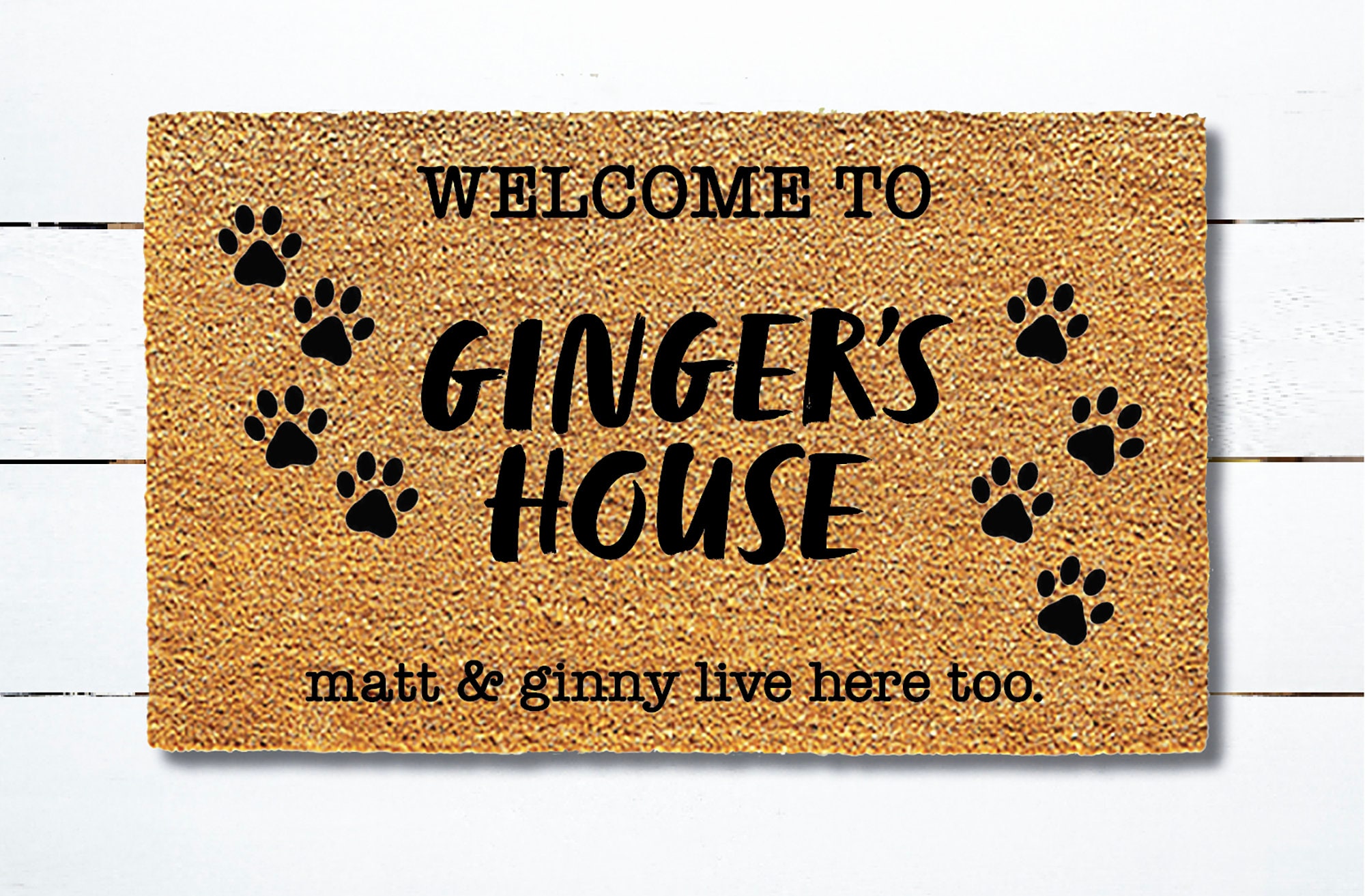 Custom Cat Doormat Mat cat's Etsy