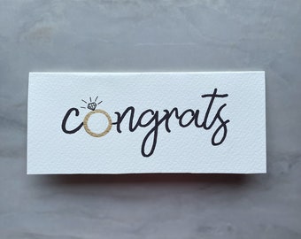 Engagement Ring Congrats Card - Greeting Card - Customizable