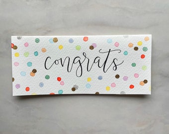 Confetti Congrats Card - Greeting Card - Customizable