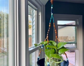 Vintage Navy Hanging Planter