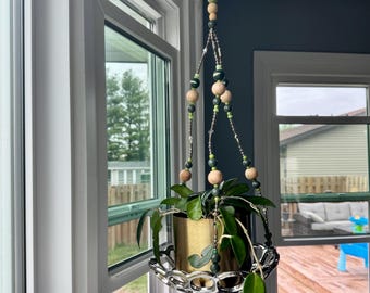 Mixed Metal Hanging Planter