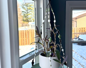 Sage Zebra Hanging Planter
