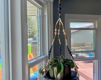 MCM Navy Hanging Planter