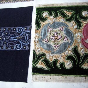 Pick One Victorian 1892 Sample French Embroidered Broderies from Maison Sedille Sample Book (Ref: A-3850B Page 8 Box 1)