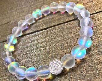 Custom Personalized Mermaid Glass Beaded Bracelets
