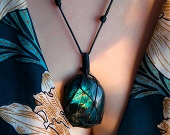 etsy gemstone necklace