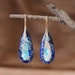Natural Blue Sea Sediment Stone Dangle Healing Drop Earrings-Inner Peace Meditation Grounding Balance Mental Health Gemstone Earring 
