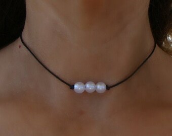 3 Pearl Choker - Etsy
