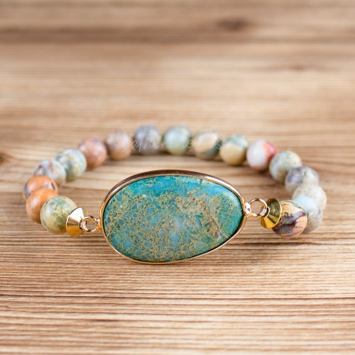 Natural Stone Anti Anxiety Beaded Grounding Braceletstress Etsy