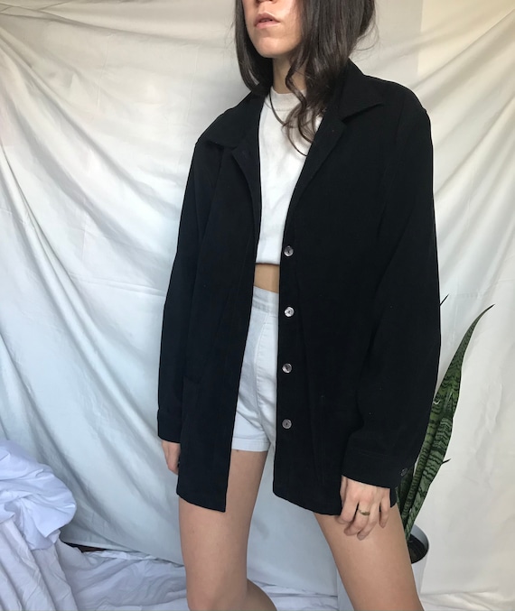 Vintage Black Chore Jacket / Shacket