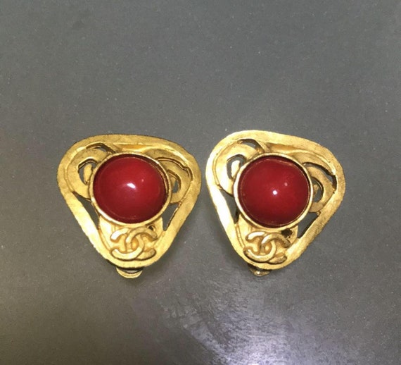 Chanel Vintage Earrings gold-plated 1995