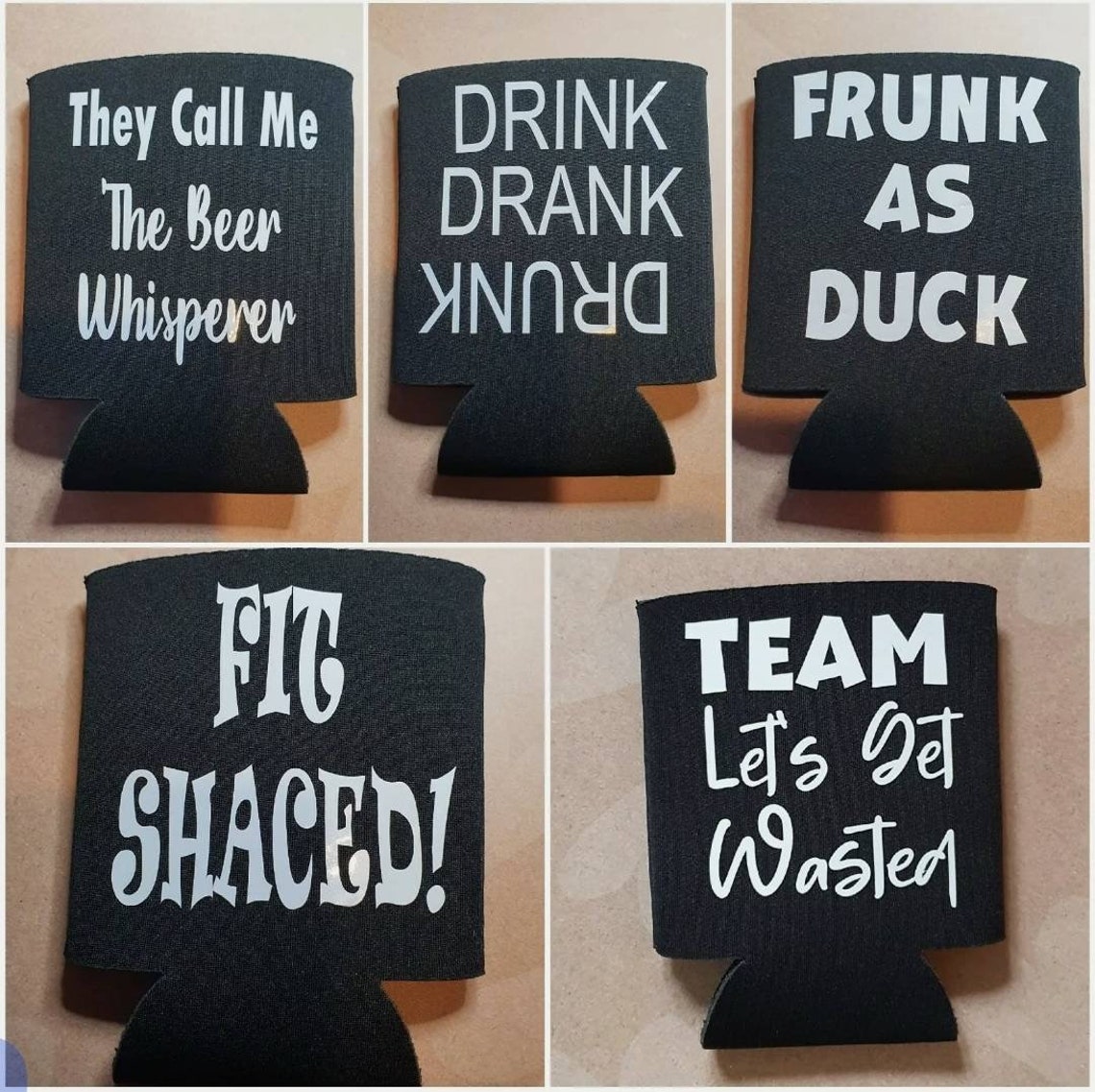 Funny Neoprene Beer Can Coolers Koozies. Choice of 11 Designs. Etsy