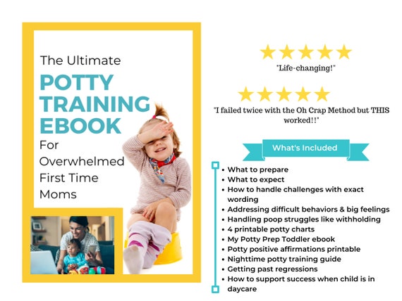 The Best Way To Potty Train! Mindful & Peaceful Potty Training Method: Step-By-Step Guide, Tot Potty Ebook, 4 Printable Potty Charts + more!