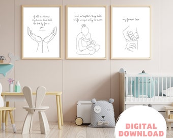 DIGITAL FILES, Set of 3 Nursery Decor, Nursery Wall Art, Educational Wall Art, Art For Kids Hub, Toddler Room Decor, Toddler Playroom