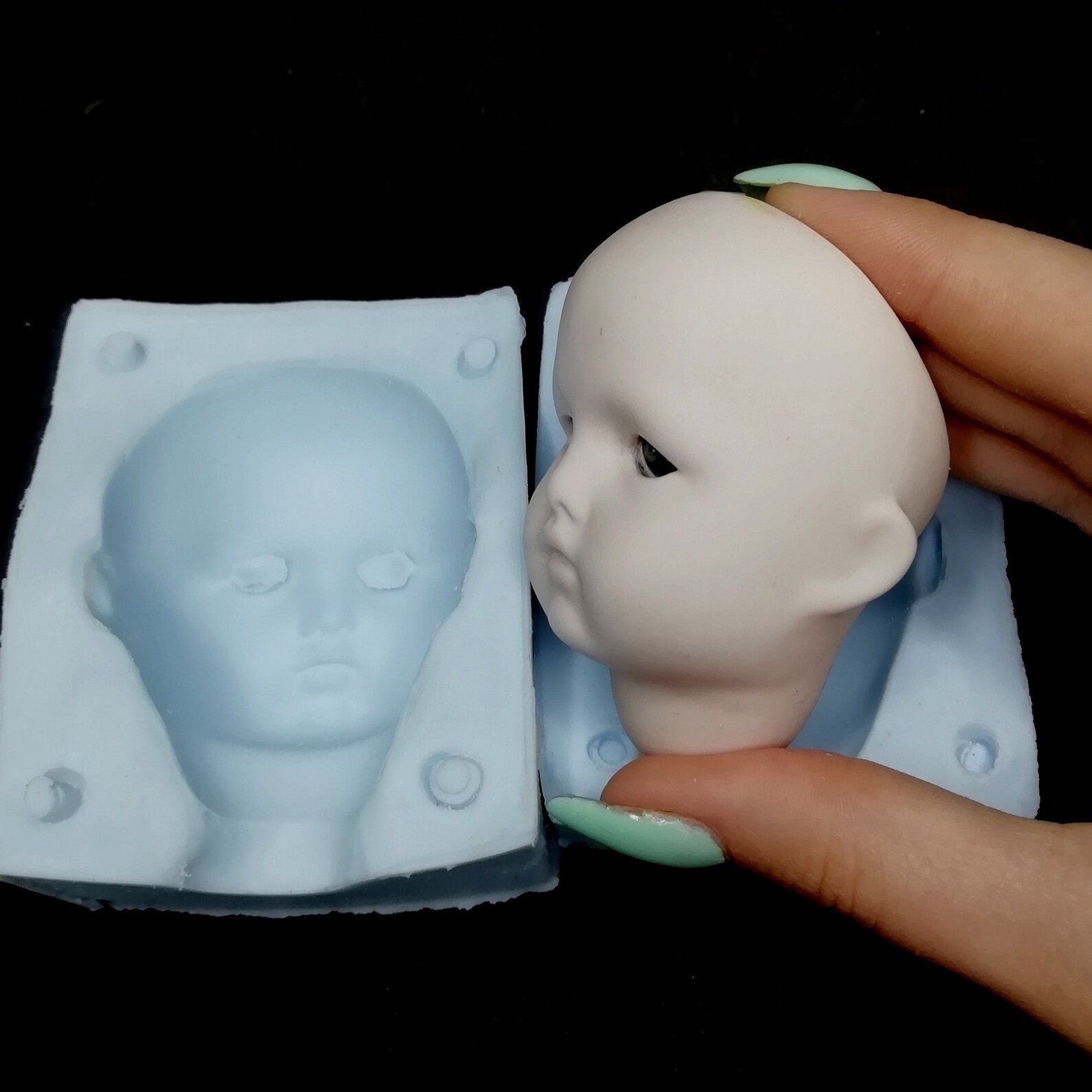 Silicone mold head doll Bru 2 Etsy