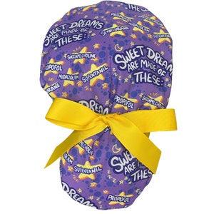 Louis + Phil Sweet Dreams Anesthesia Ribbon Tie Ponytail Scrub Cap