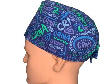 Louis + Phil CRNA scrubmuts heren/unisex met striksluiting aan de achterkant