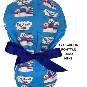 Louis + Phil The Dream Team Anesthesia Ribbon Tie Ponytail Scrub Cap