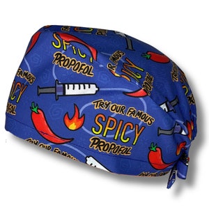 Louis + Phil Spicy Propofol Men’s/Unisex Tie Back Scrub Cap