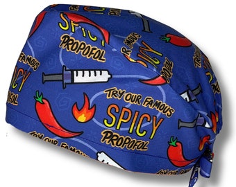 Louis + Phil Spicy Propofol Men’s/Unisex Tie Back Scrub Cap