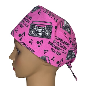 Louis + Phil Somewhere Between Proverbs 31 and 90&#39;s Rap Men&#39;s/Unisex Tie Back Scrub Cap