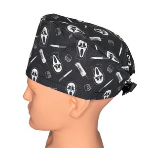 Louis + Phil Scary Movie Halloween Men&#39;s/Unisex Tie Back Scrub Cap