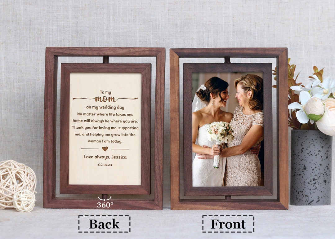 LASODY Mommy & Me Picture Frame - 6x4 Photo Frame, Antique Silver, Gift For Mom From Daughter