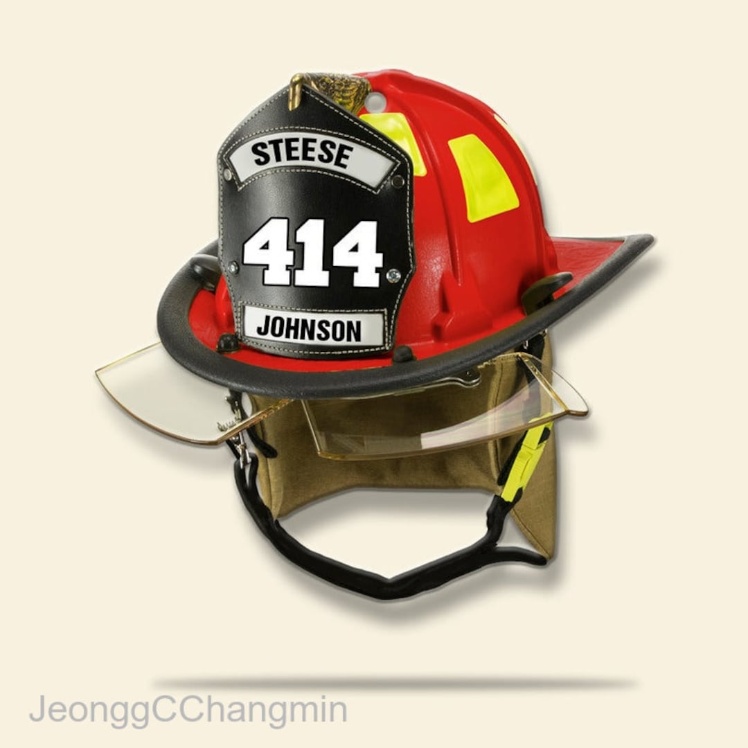 Personalized American Firefighter Helmet Ornament Firefighter Etsy