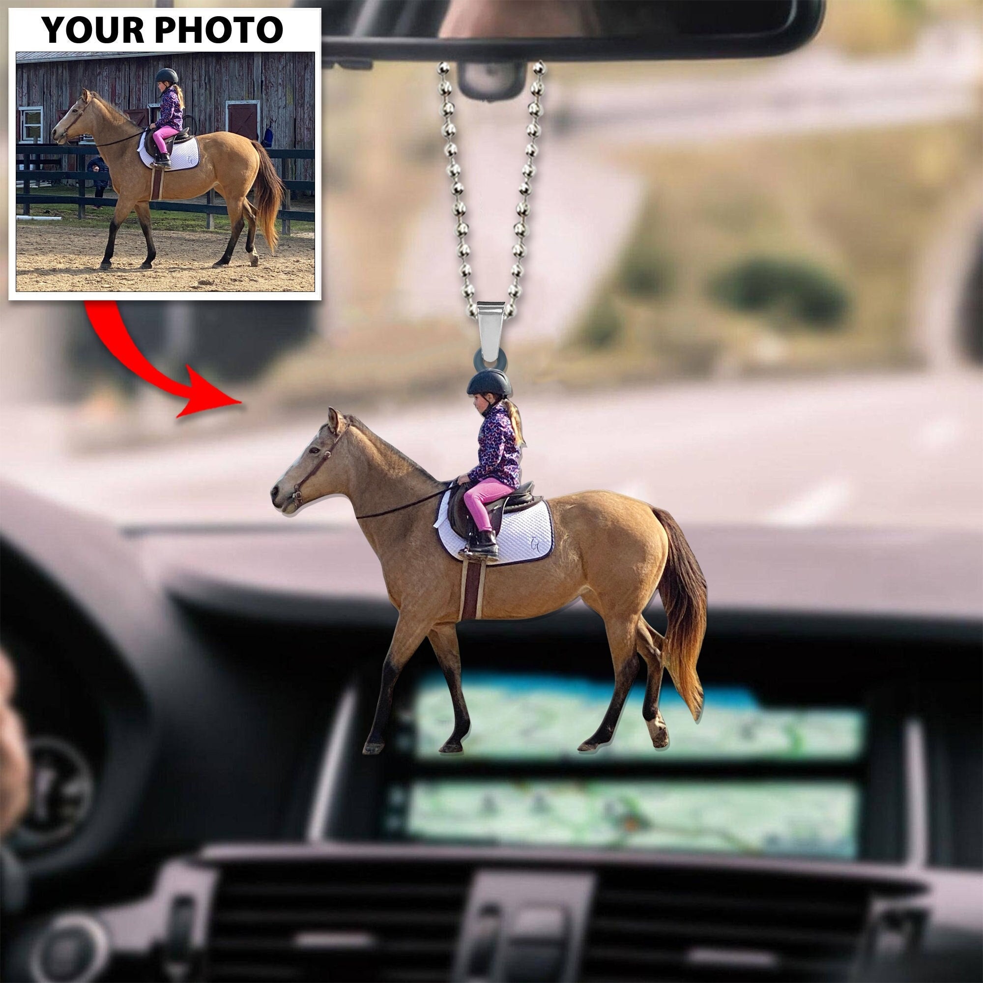 Riding Horse Ornament Custom Photo Ornament Personalized Etsy