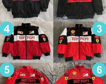 Formel 1, Kundgebung, Autojacke Street Style Jacke Gender Neutral Jacke für Erwachsene Vintage F1 Jacke Ferrari Jacke Racing Pilot Jacke, Old School